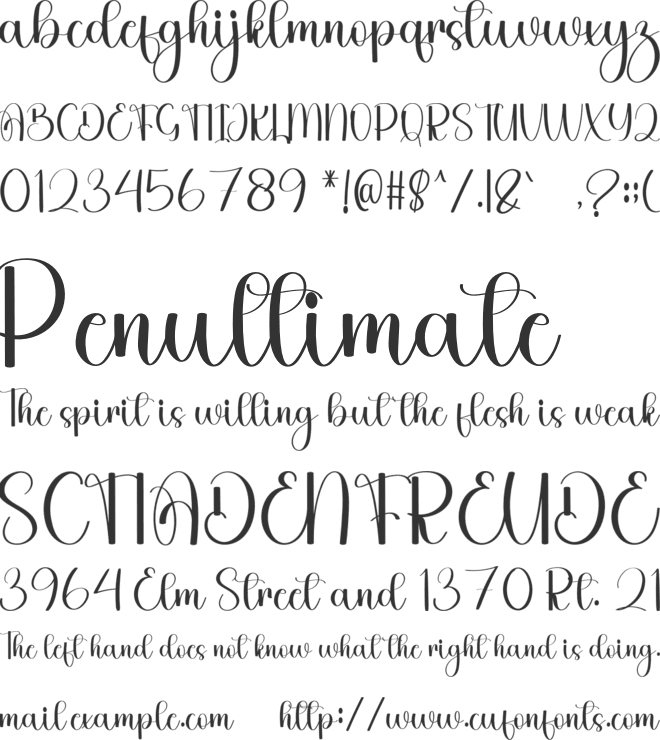 Bestiaries font preview