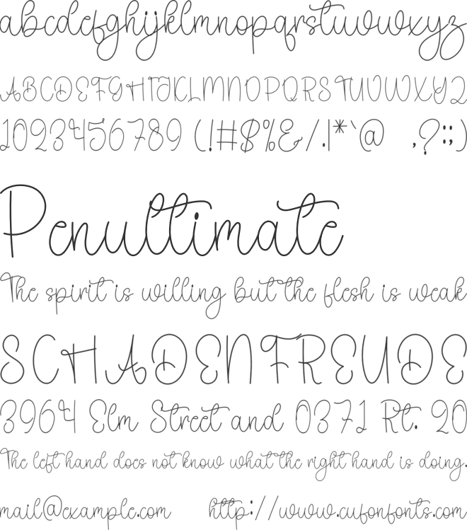 Vocation Delightful font preview