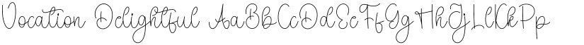Vocation Delightful font