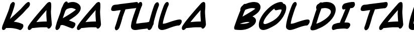 Karatula BoldItalic font