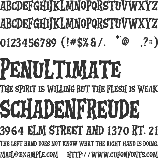 Brozier font preview