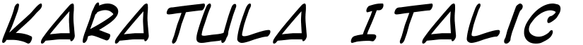 Karatula Italic font