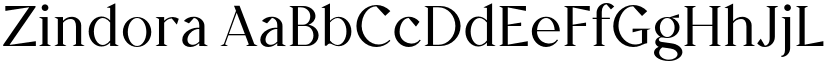 Zindora font