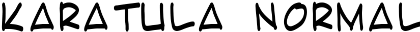 Karatula Normal font