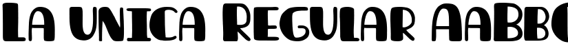 La unica Regular font