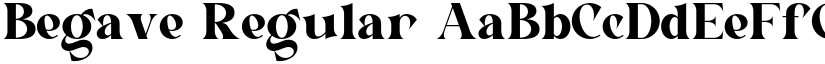 Begave Regular font