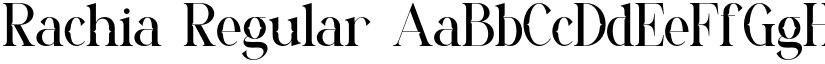 Rachia Regular font