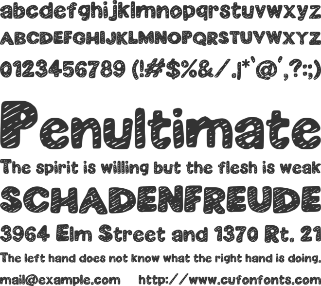 Lettuce Chalk font preview