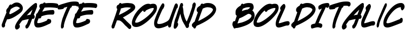 Paete Round BoldItalic font