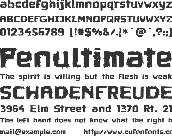 zai Greenwashing Glitch font preview