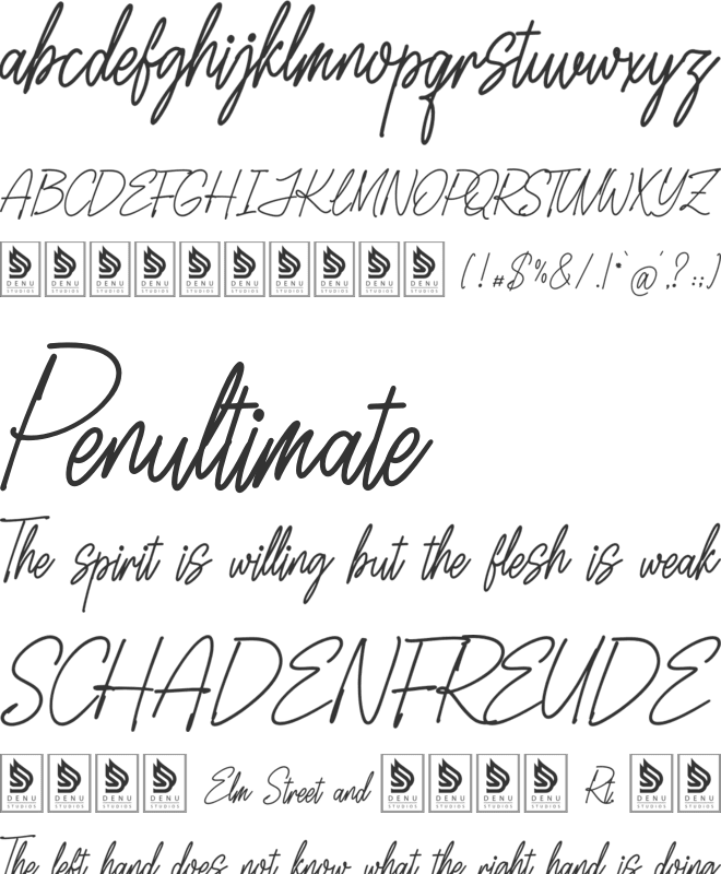 Lingered Amaya font preview