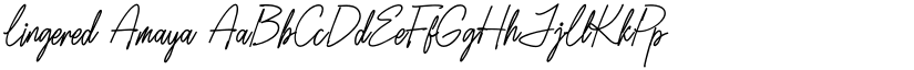 Lingered Amaya font