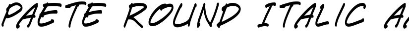Paete Round Italic font