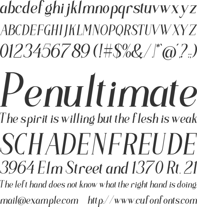 Moralana font preview