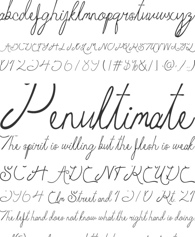 Ratheylin font preview