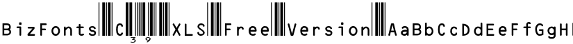 BizFonts C39 XLS Free Version font