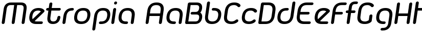 Metropia font