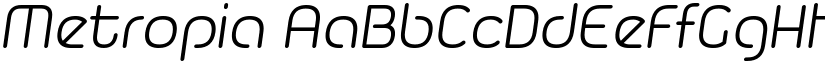 Metropia font