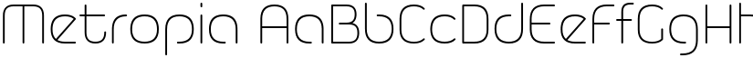 Metropia font