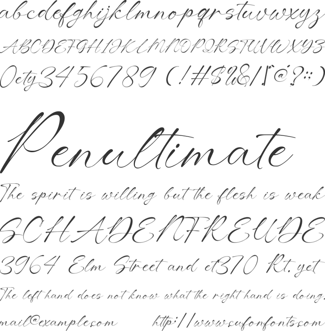 Brethany font preview