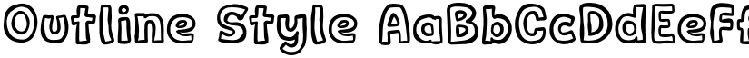 Outline Style font