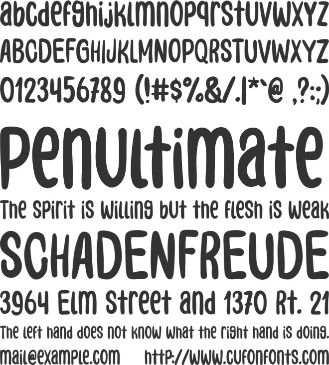 Chopsticks font preview