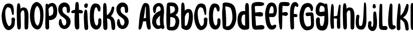 Chopsticks font