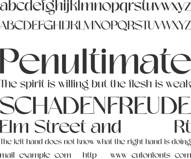 Garnetta font preview