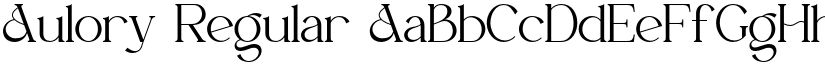 Aulory Regular font