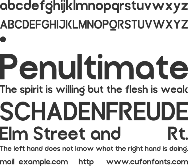 AVETON font preview