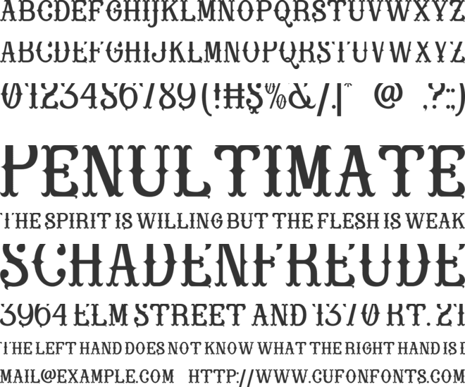 Rowina font preview
