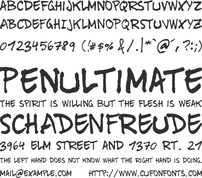 Tinet font preview