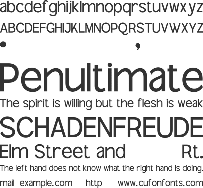 TT Naron Mini Edition font preview