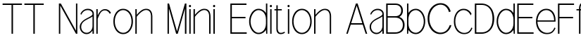 TT Naron Mini Edition font