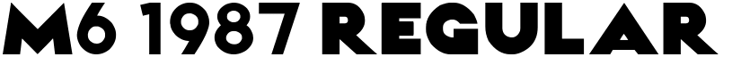 M6 1987 font download