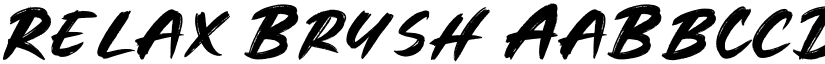 Relax Brush font