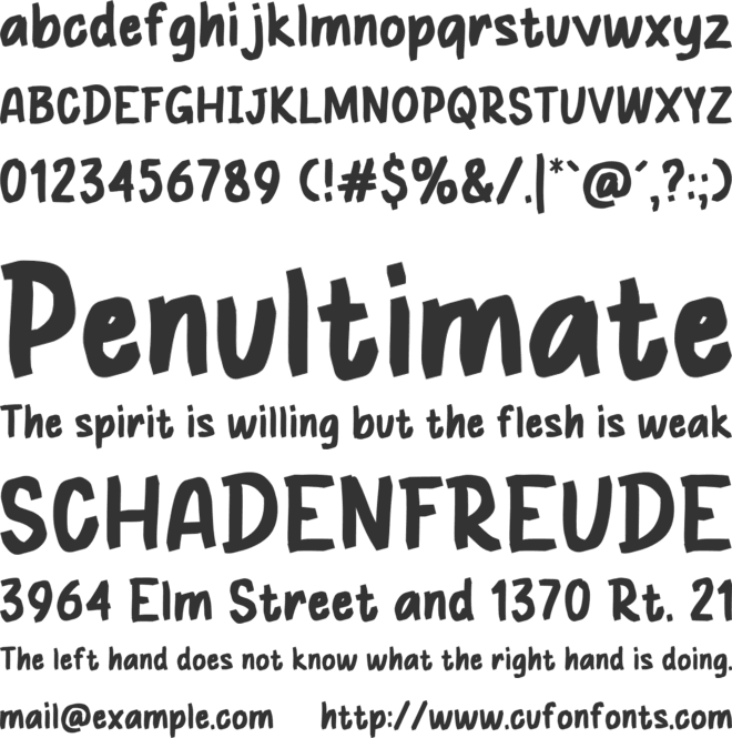 Hellowen cady font preview
