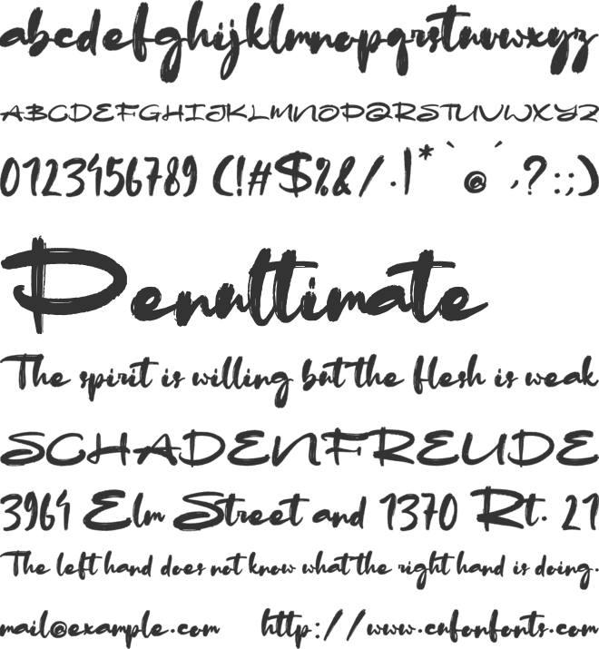 Surty Bribe font preview