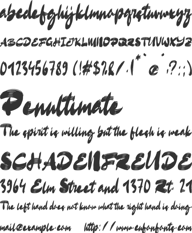 Dekisah font preview