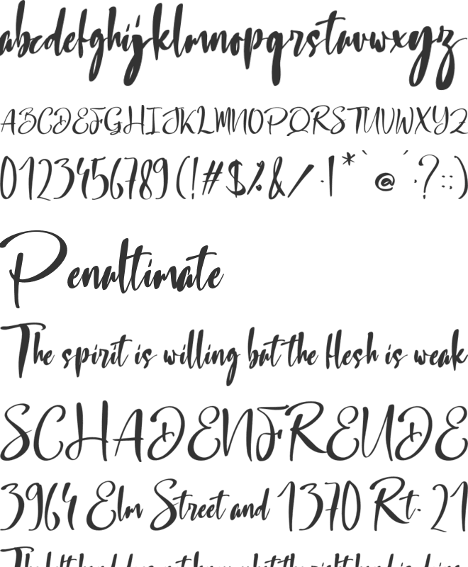 Milstope font preview