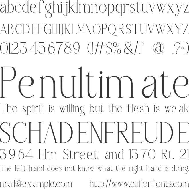 Merolat font preview