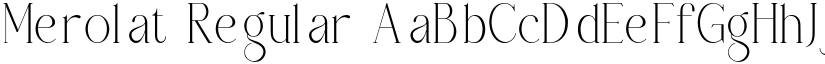 Merolat Regular font