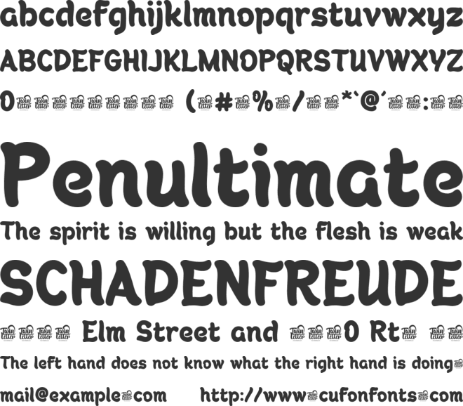 Vanila Moont Trial font preview