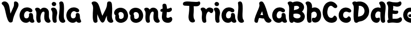 Vanila Moont Trial font