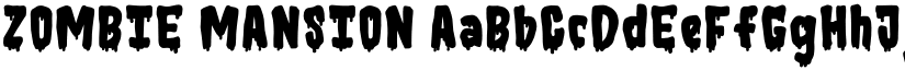 ZOMBIE MANSION font