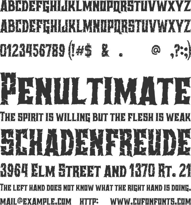 Stone Tomb font preview