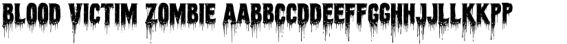 Blood Victim Zombie font