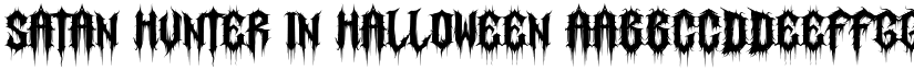 Satan Hunter in Halloween font