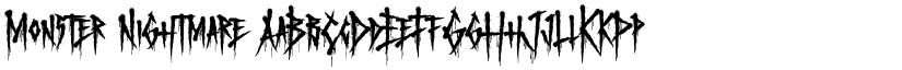 Monster Nightmare font download