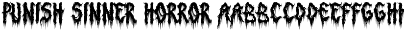 Punish Sinner Horror font